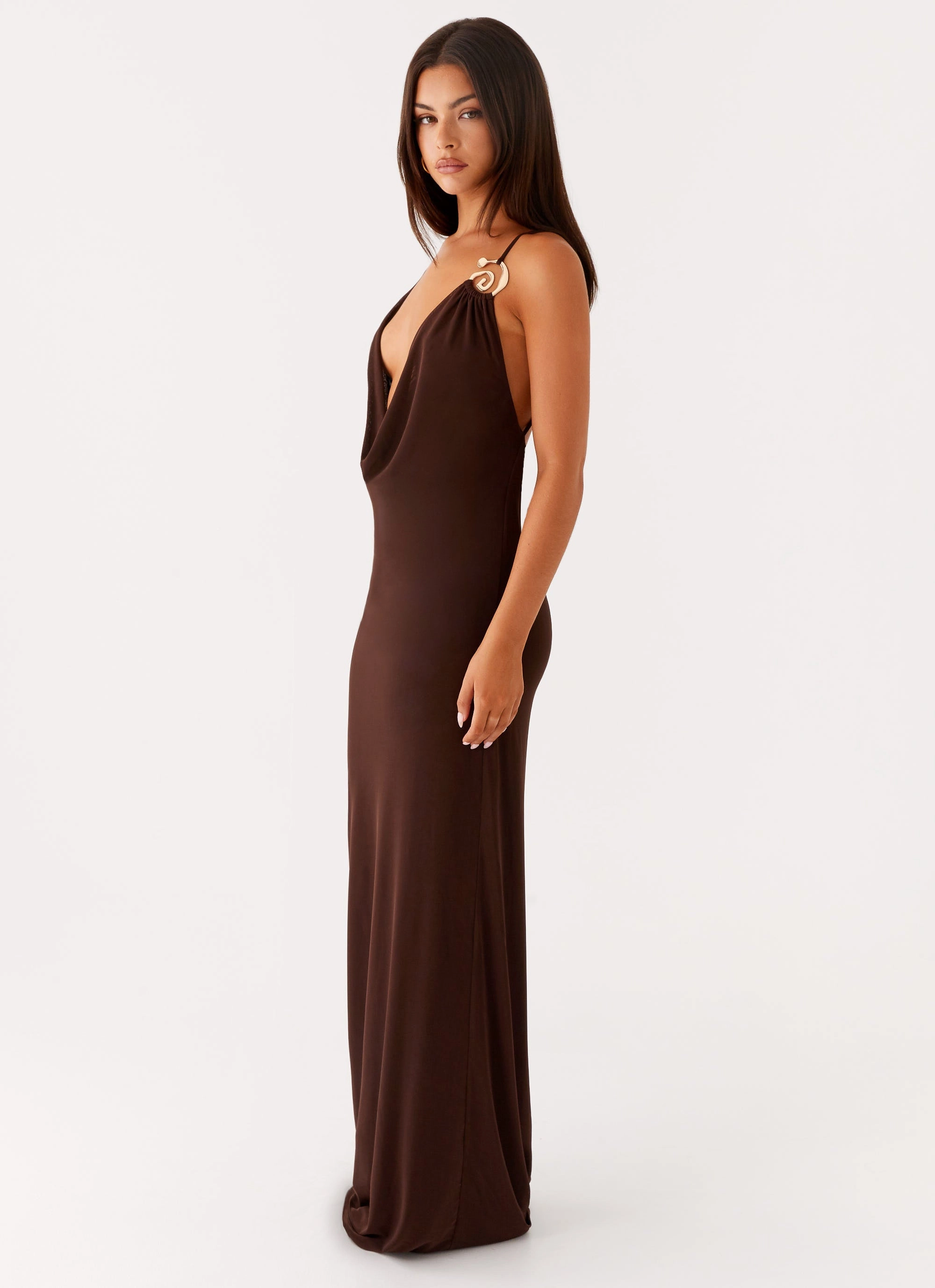 Game Player Maxi Dress - Chocolate