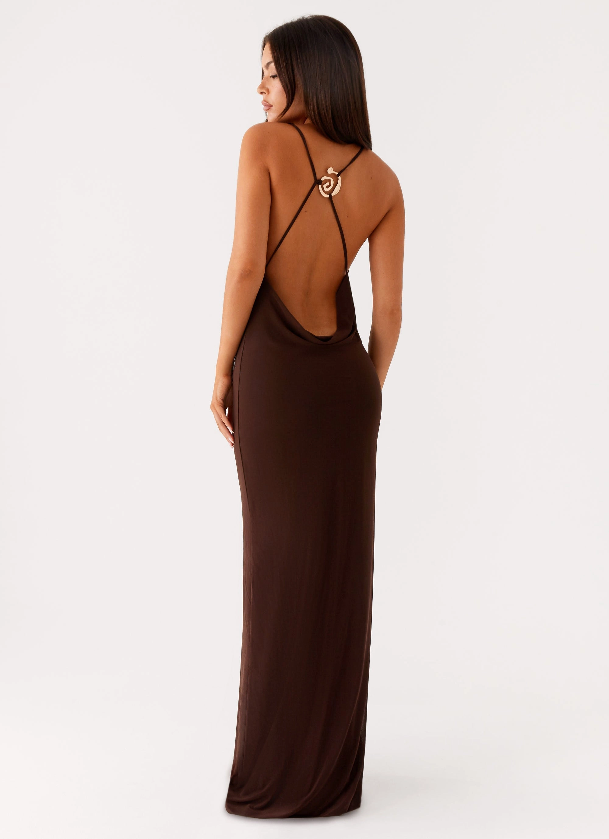 Game Player Maxi Dress - Chocolate