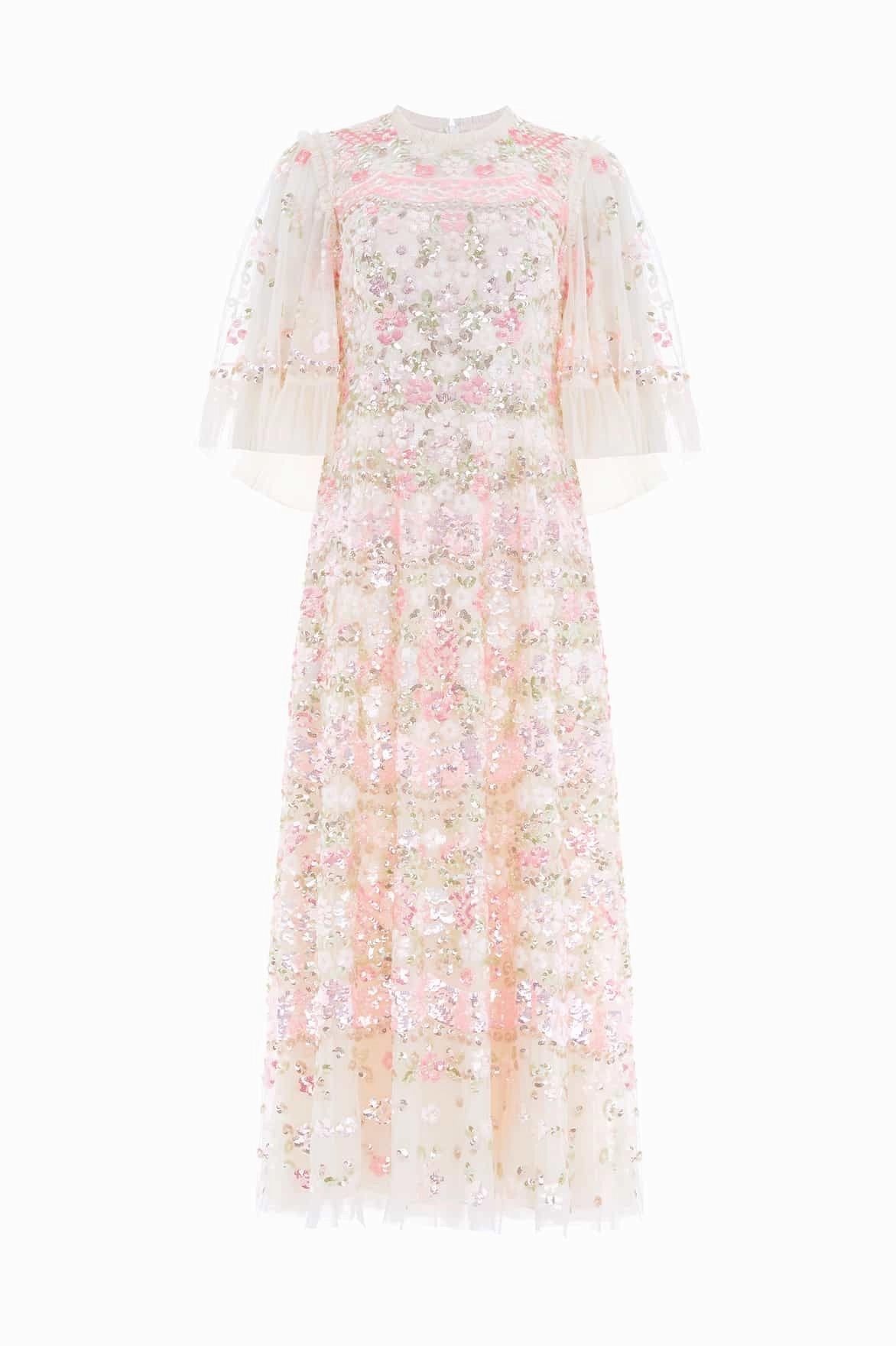 Garden Delight Gloss Ankle Gown Sunset Glow