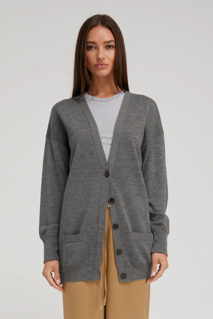 Thunder Cashmere Boyfriend Cardigan Simple Cut