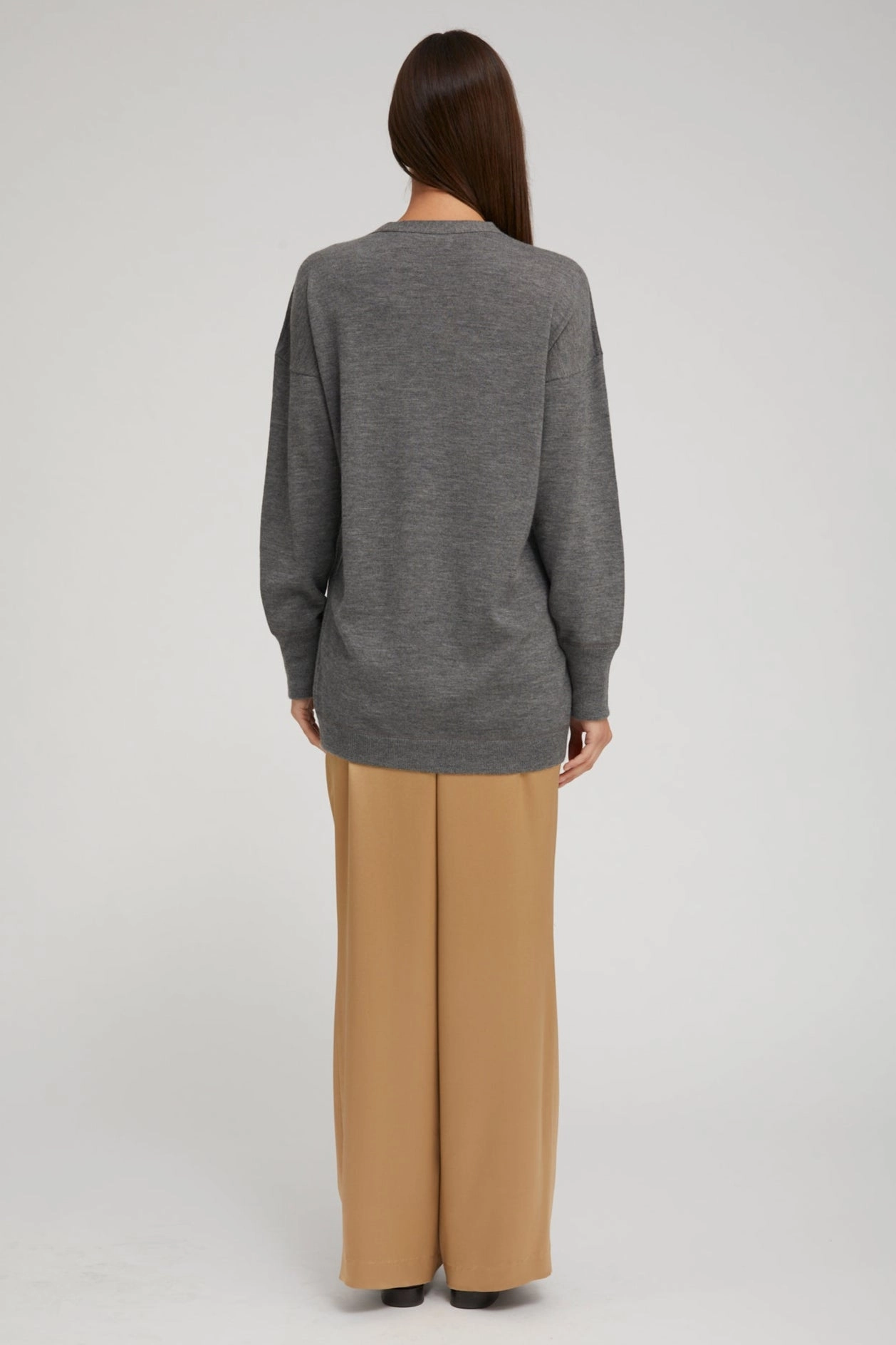 OdorResistant Treatment SheerLayering Thunder Cashmere Boyfriend Cardigan