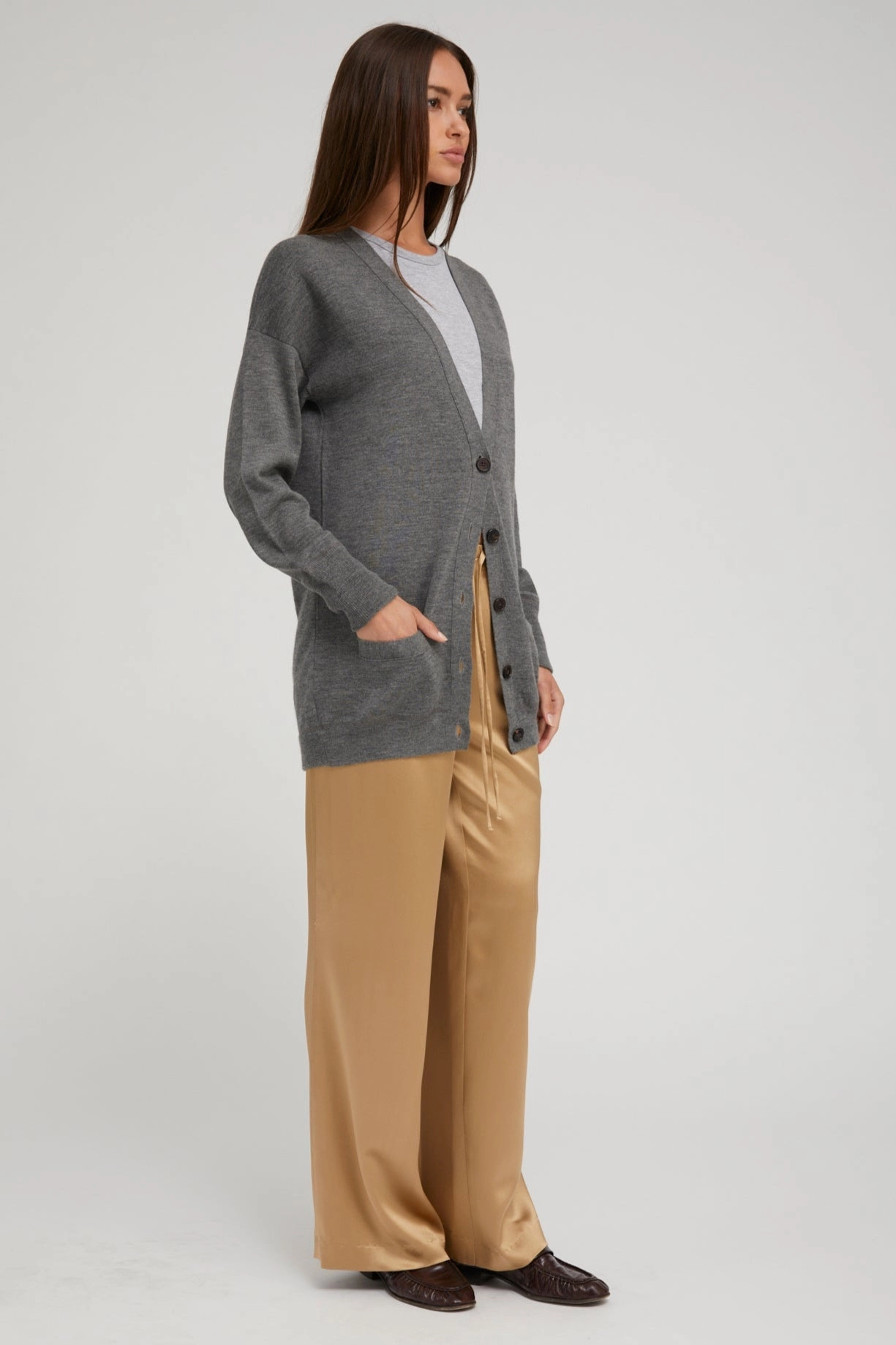 Thunder Cashmere Boyfriend Cardigan Daily Wear Fashionable Style