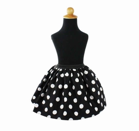 Girl's Classic Large Polka Dots Skirt #GS-BP Tassel accents Casual Moments
