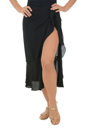 Georgette Ruffled Sarong UltraSoft Lining