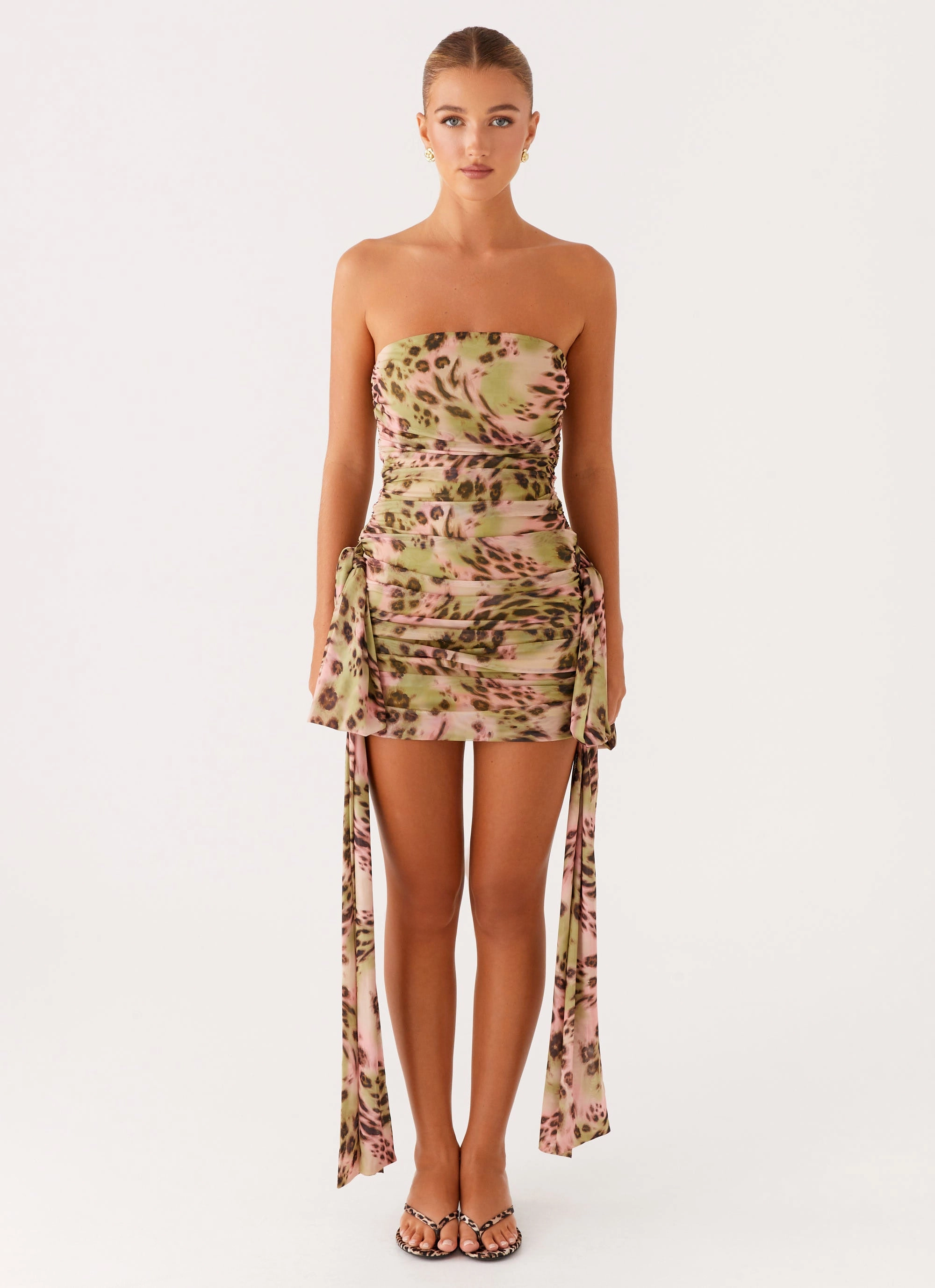 Georgie Mini Dress - Swirl Leo