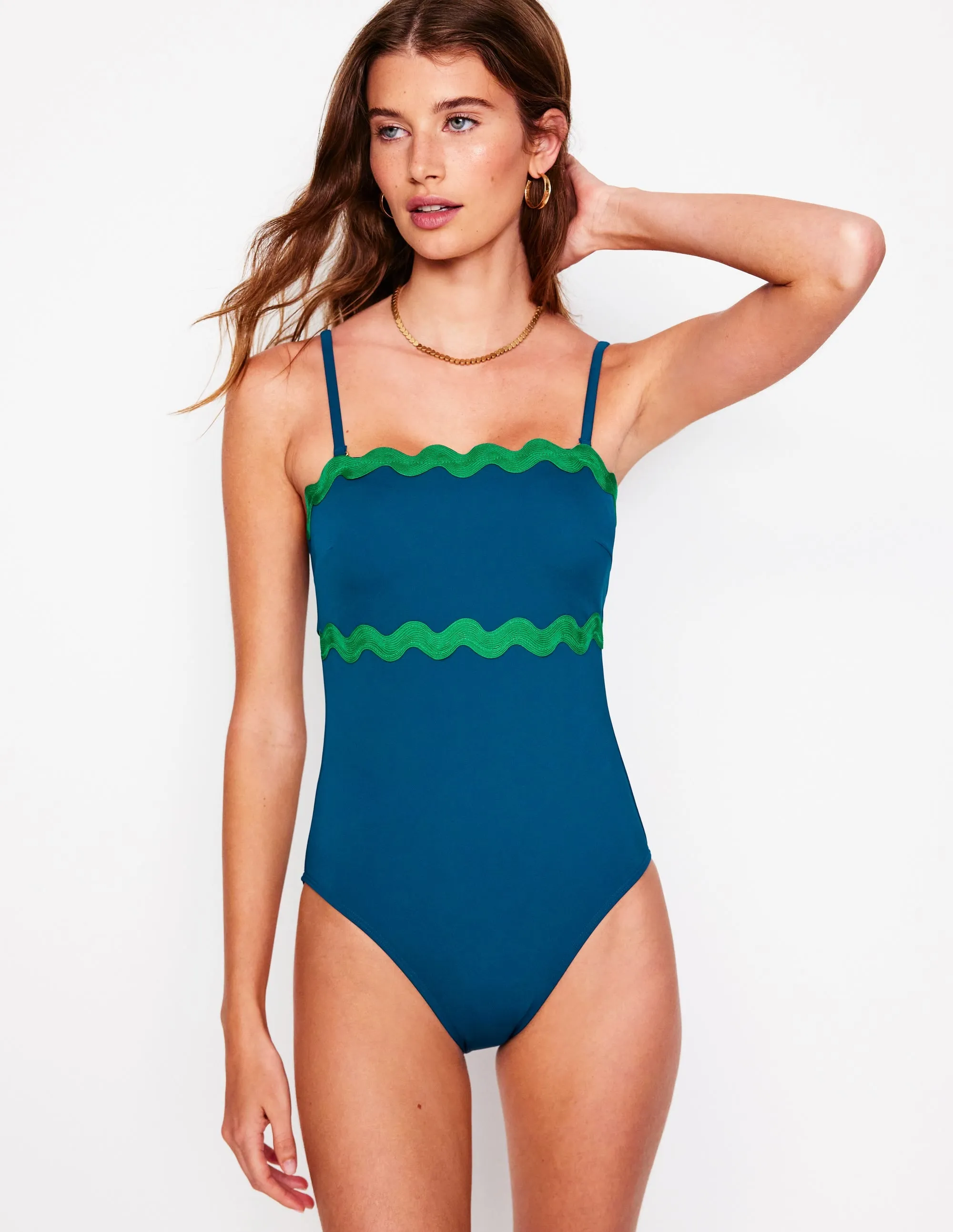Giant Rik Rak Swimsuit-Oceanside Neutral Buoyancy Fabric