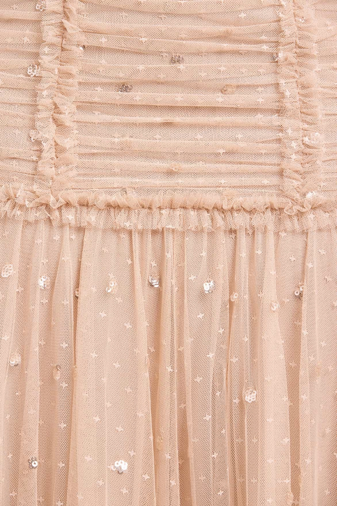 Modern Texture Semi Casual Gigi Dot One-Shoulder Rouched Gown