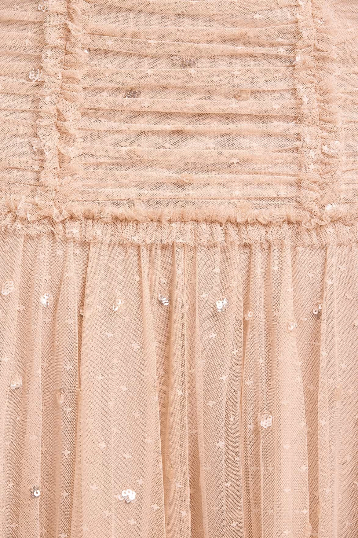 Gigi Dot One-Shoulder Rouched Gown Ankle-length