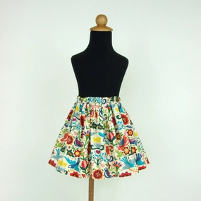 Girl's Paloma Doves Aline Skirt #GS-D478 flowy silhouette Tailored Cut