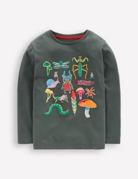 Glow Superstitch T-shirt-Smoke Insects Chic Look