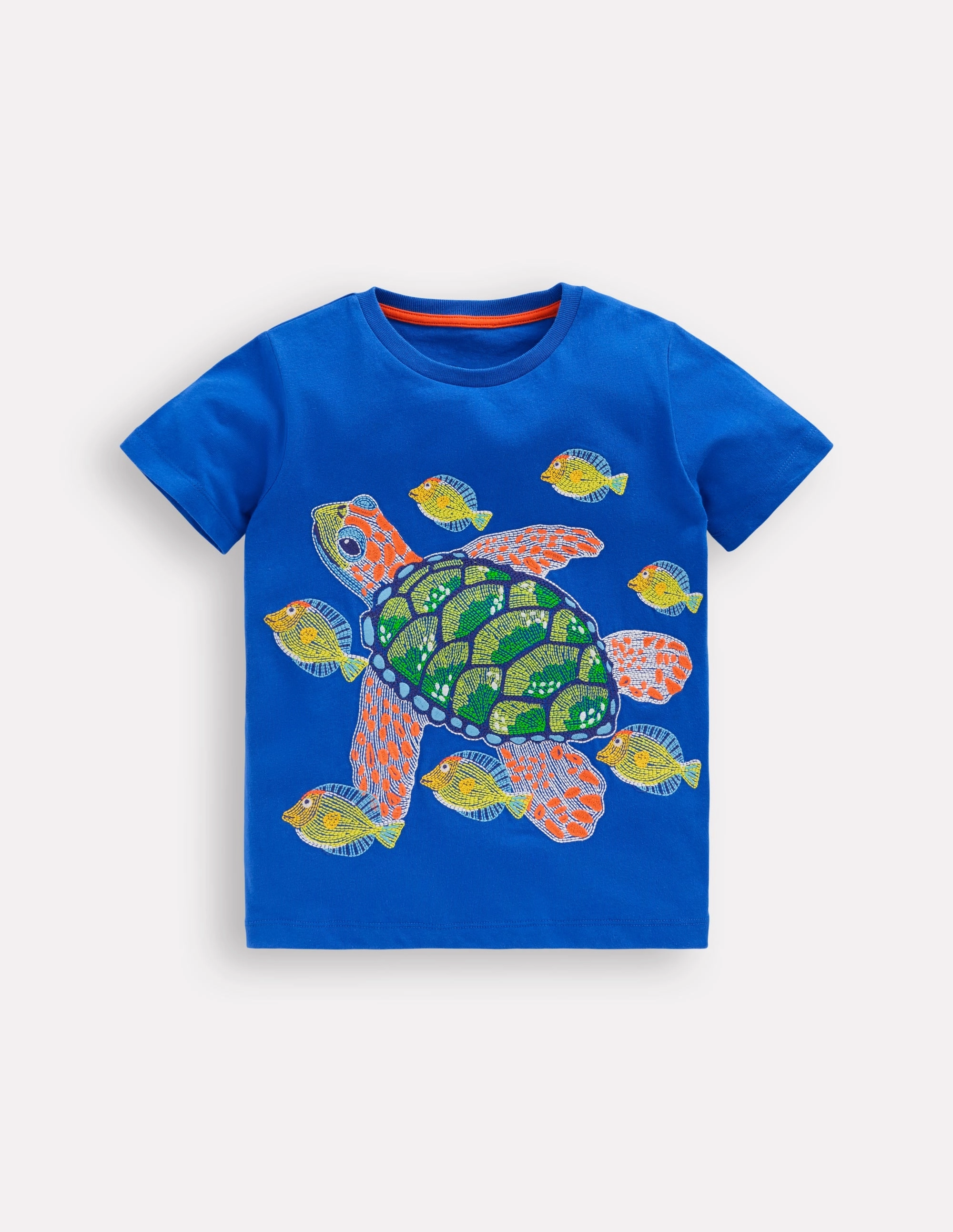 Breathable Construction LayeredDurability Glow Superstitch T-Shirt-Gallery Blue Turtle