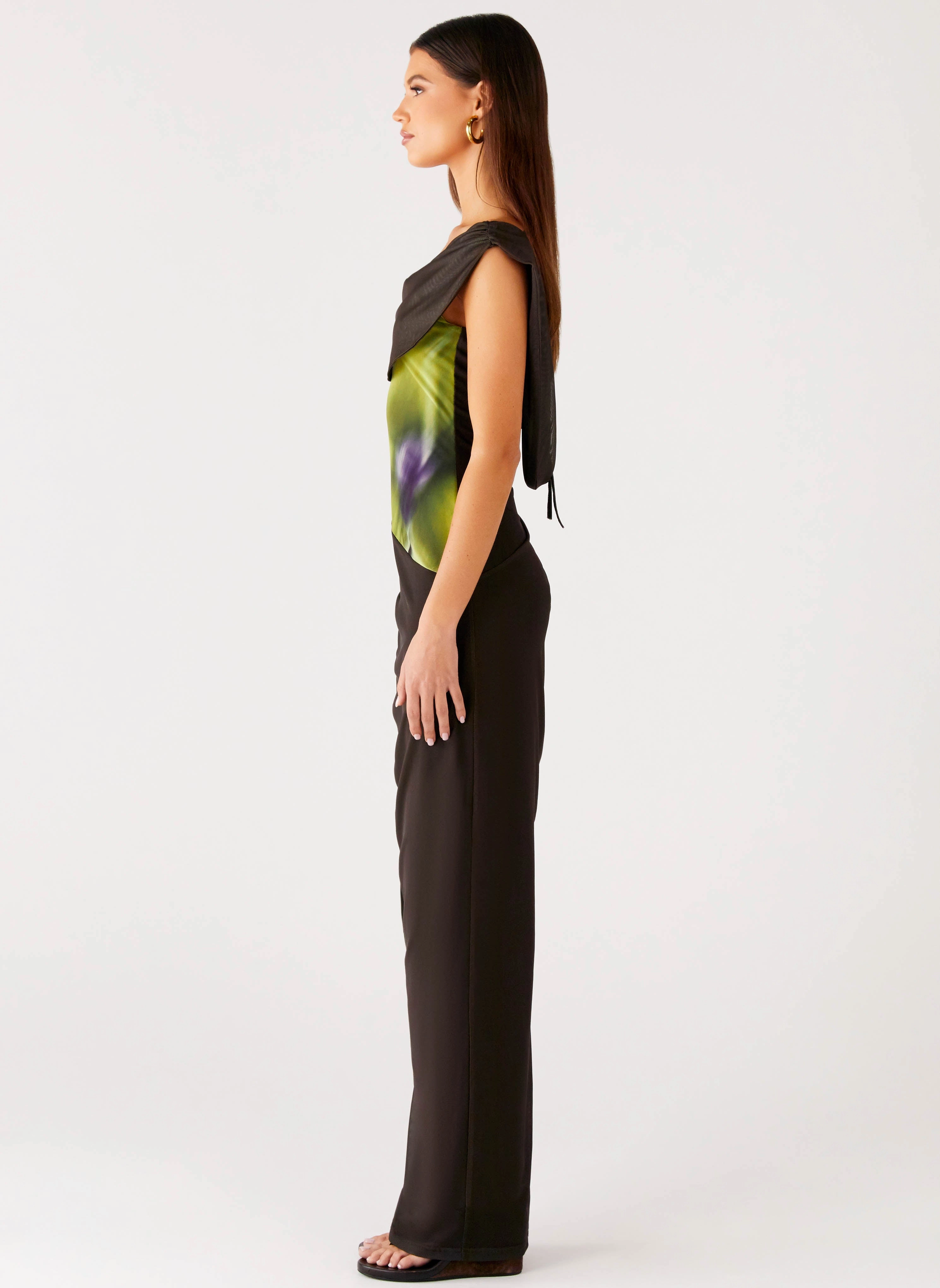 Good Fortune Maxi Dress - Lime Flower