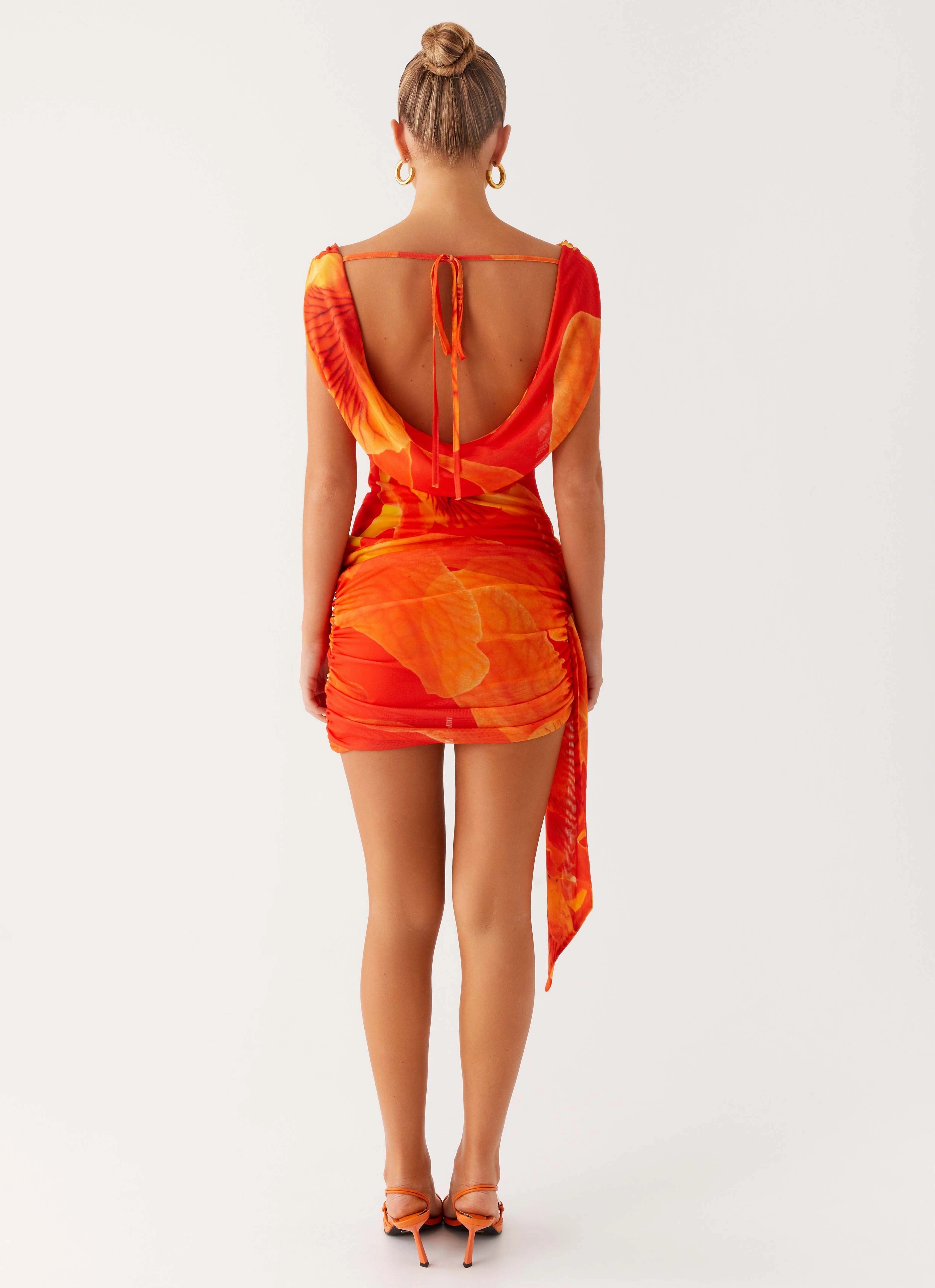 Good Fortune Mini Dress - Serene Orange