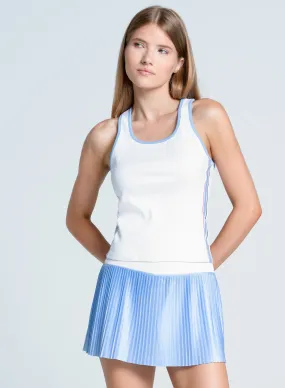 Metallic Fiber Blend Got The Blues Rib Tank