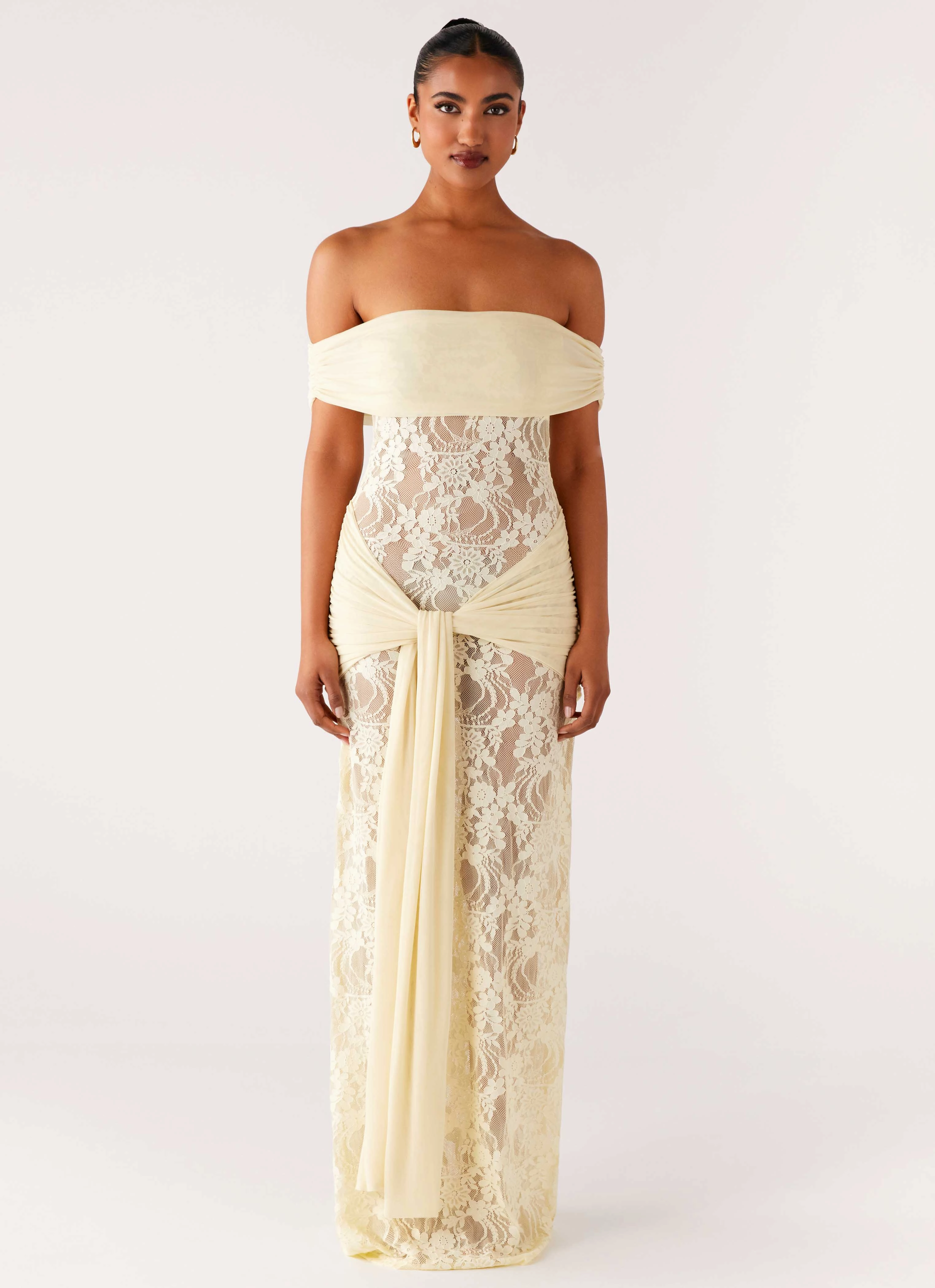 Gracie Twist Maxi Dress - Yellow