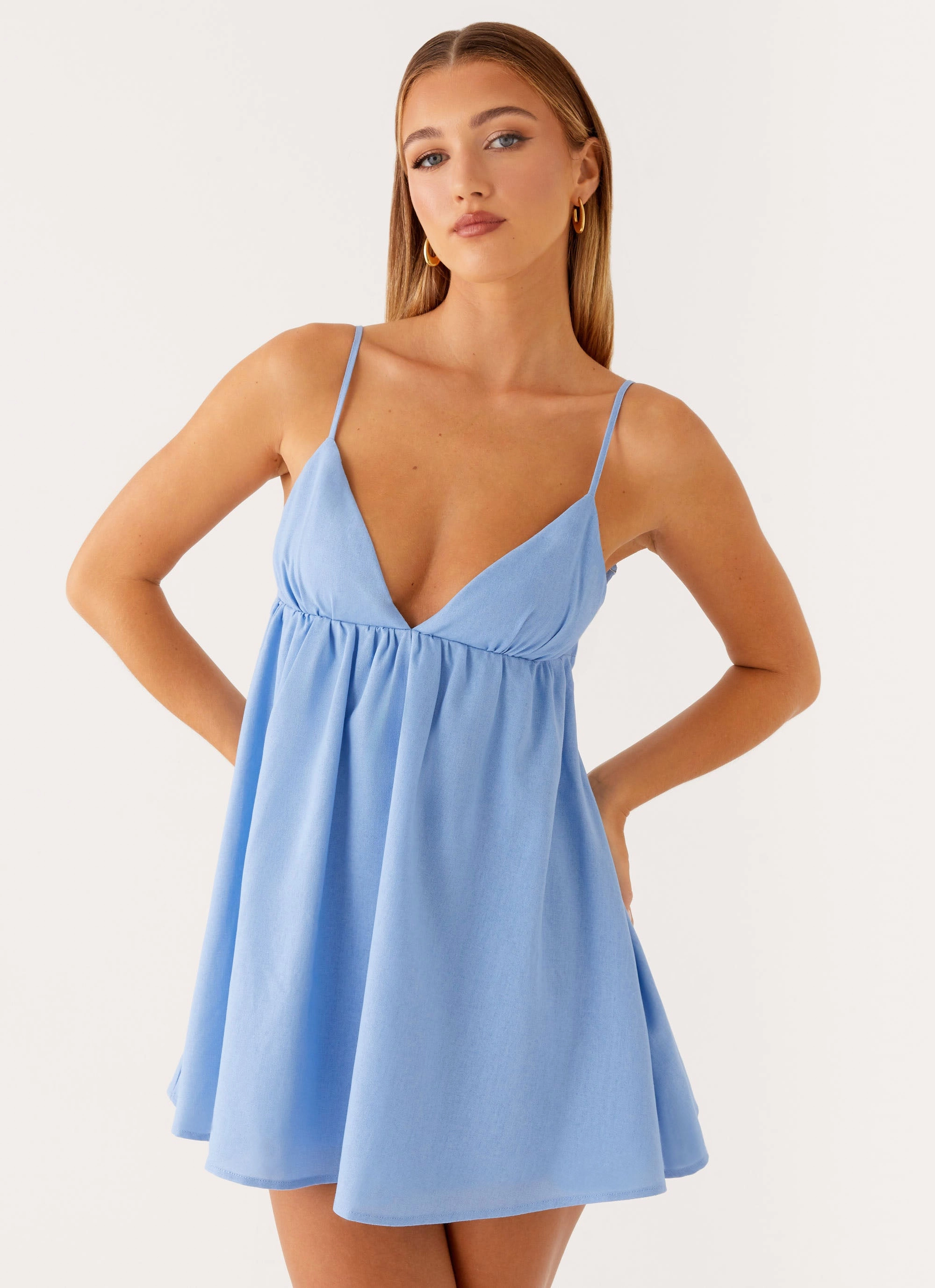 Greer Mini Dress - Blue