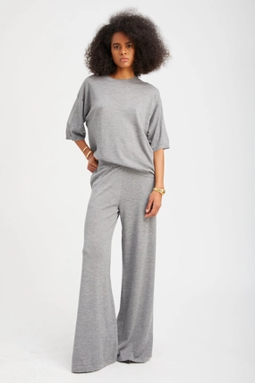 Fit For Movement Effortless Comfort Grey Cashmere Wide Leg Pants