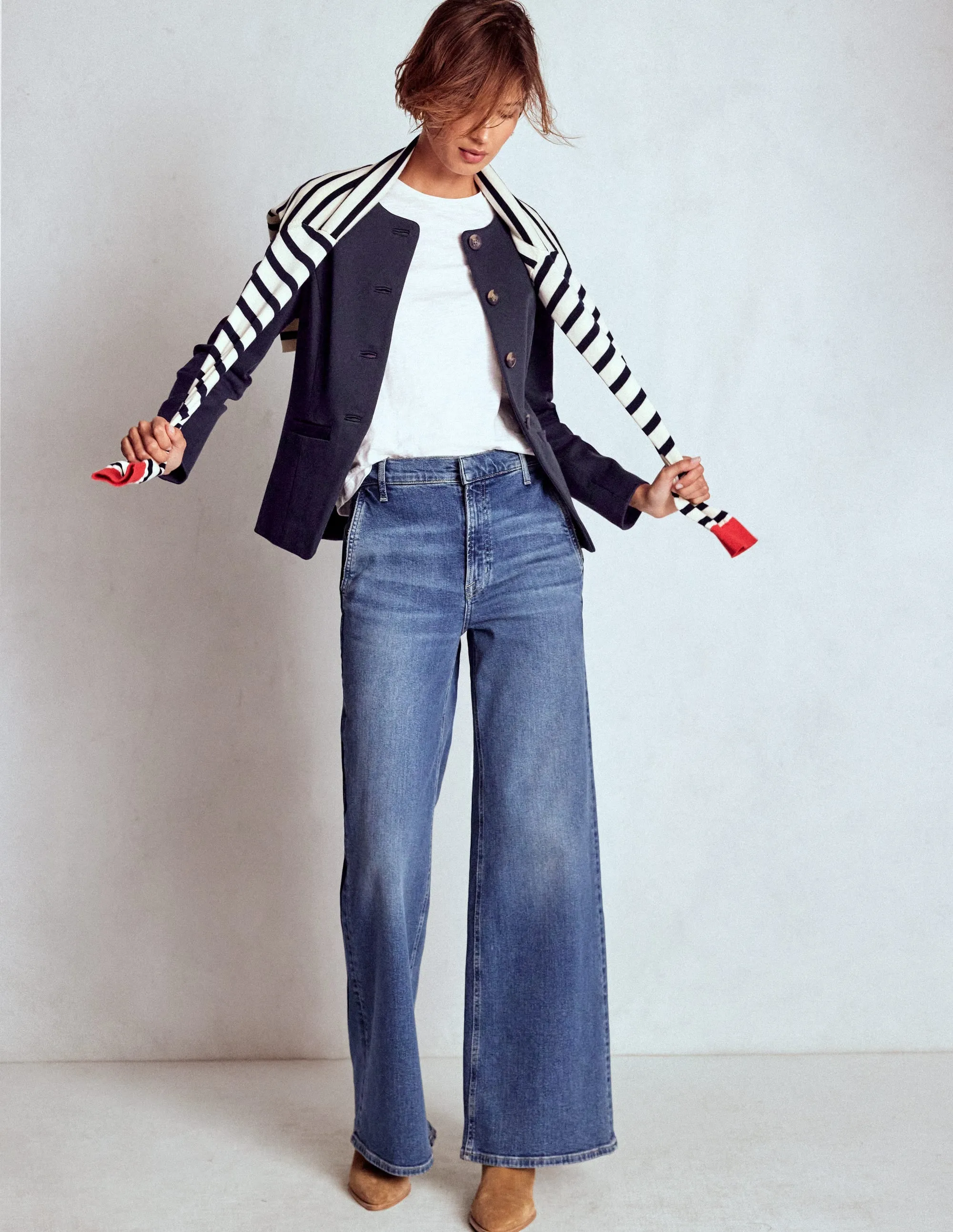 Hampstead Ponte Twill Blazer-Navy Comfortable lining