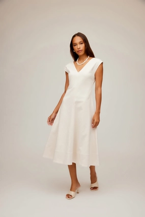 Lilia A Line Midi Natural Vibrant Tone Chilly Weather Wear