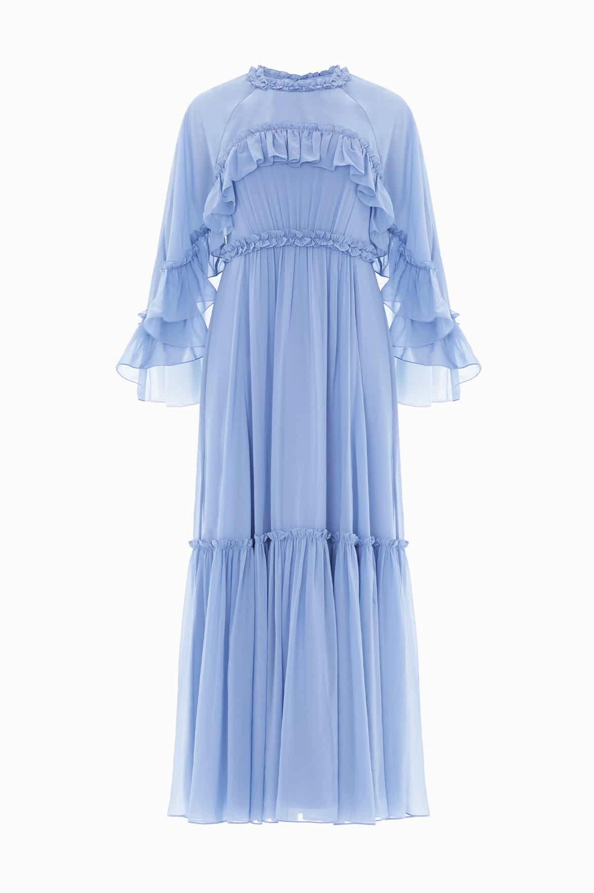 Comfortable texture Harper Chiffon Cape Ankle Gown