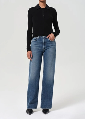Harper Mid Rise Relaxed Straight Jean in Enroll Clean Style