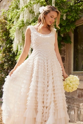 Soft Shine Hattie Scoop Neck Ankle Gown