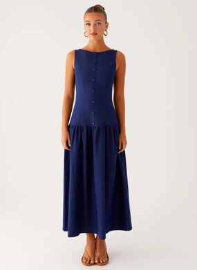 Hayes Denim Midi Dress - Indigo