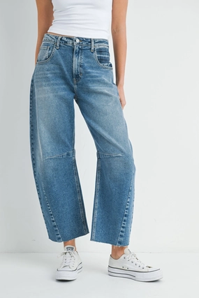 Recycled Cotton Blend Everyday Ready HAZEL BARREL JEANS