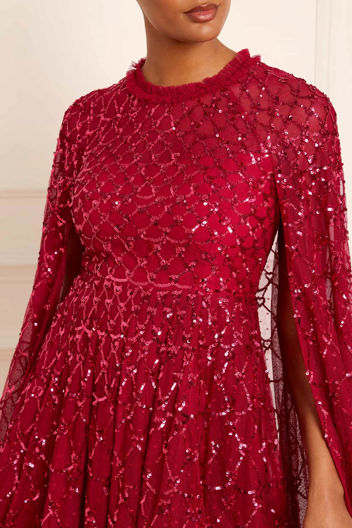 Relax Draping Versatile Style Heart Lattice Micro Mini Dress