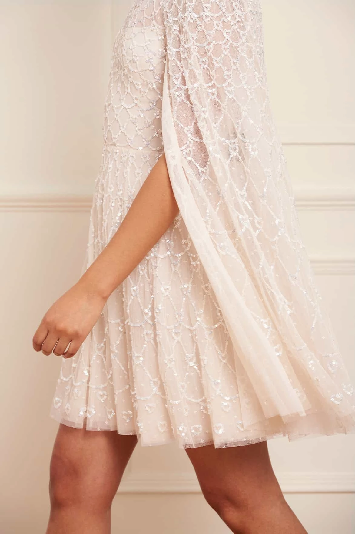 Heart Lattice Micro Mini Dress Sister Glow