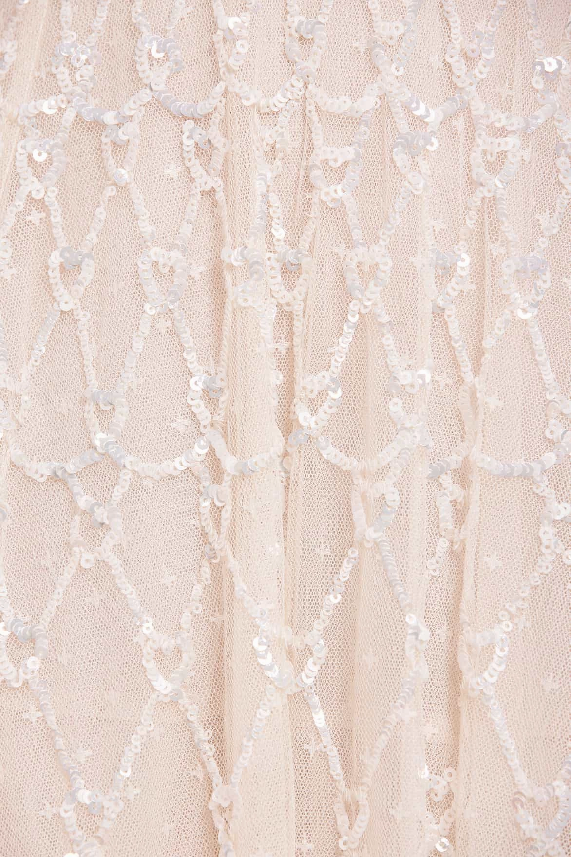 Saturated Hue Coastal Soft Heart Lattice Micro Mini Dress