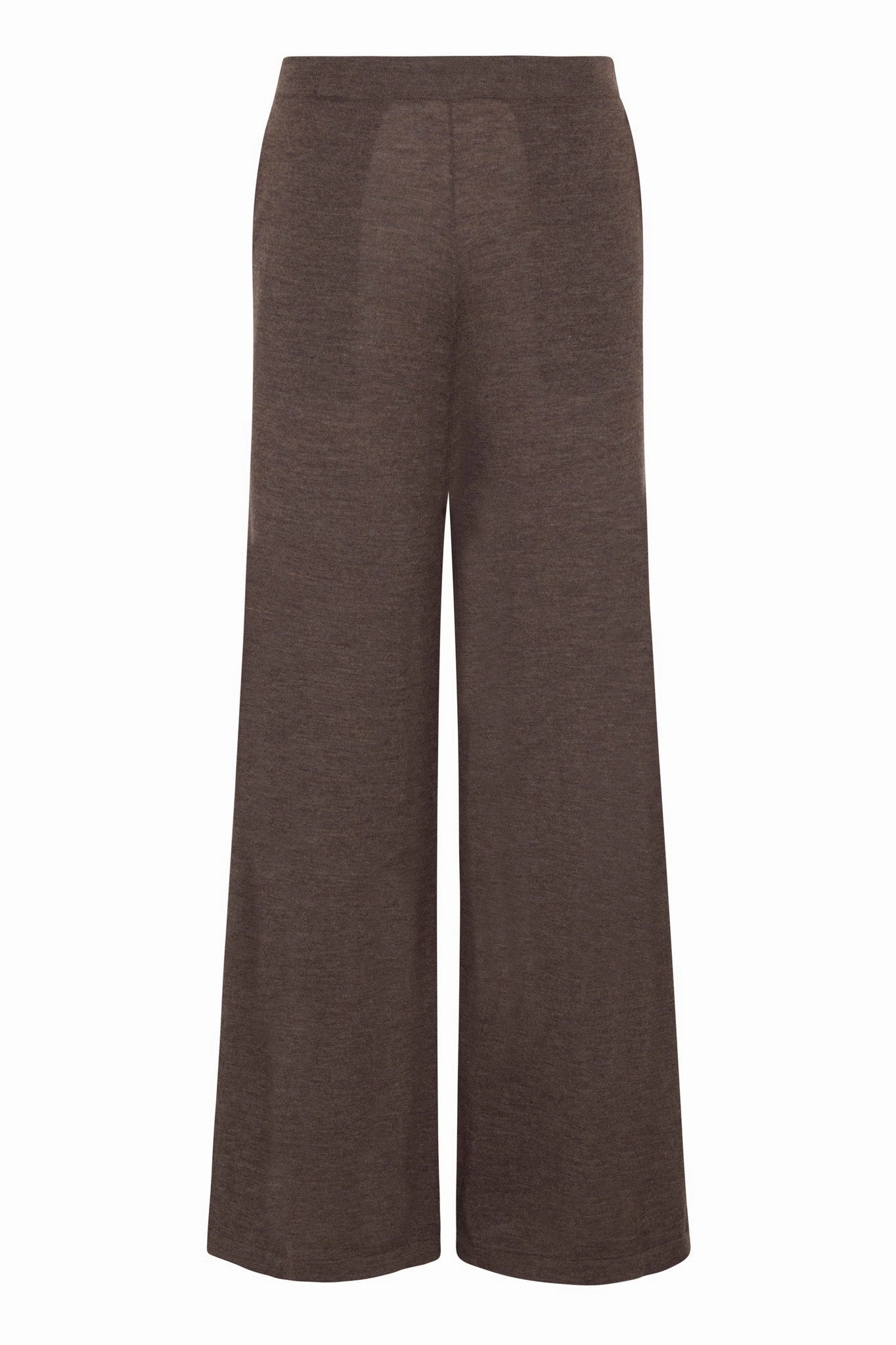 Heather Brown Ultra Fine Cashmere Wide Leg Pants FlexibleMobilityDesign