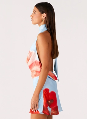 Heidi Mini Dress - Turquoise Bloom