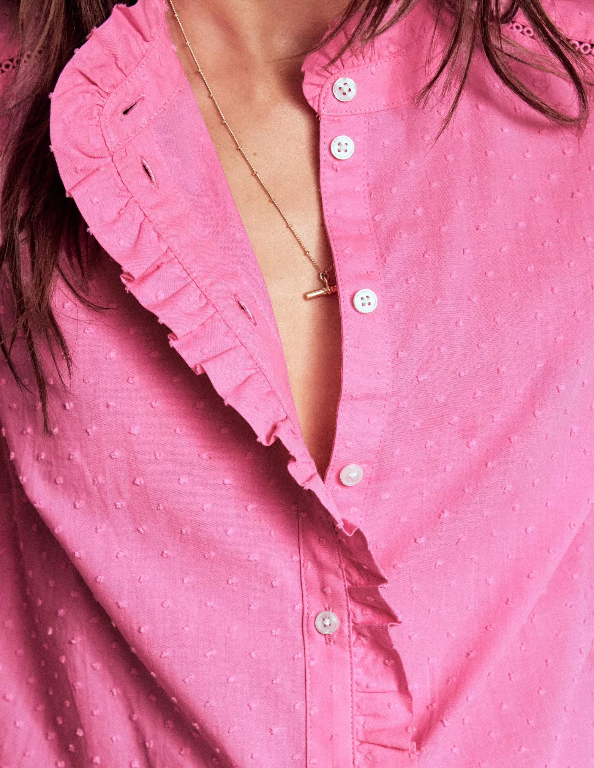 Helena Cotton Dobby Top-Rose Bloom Breathable Knit Fabric