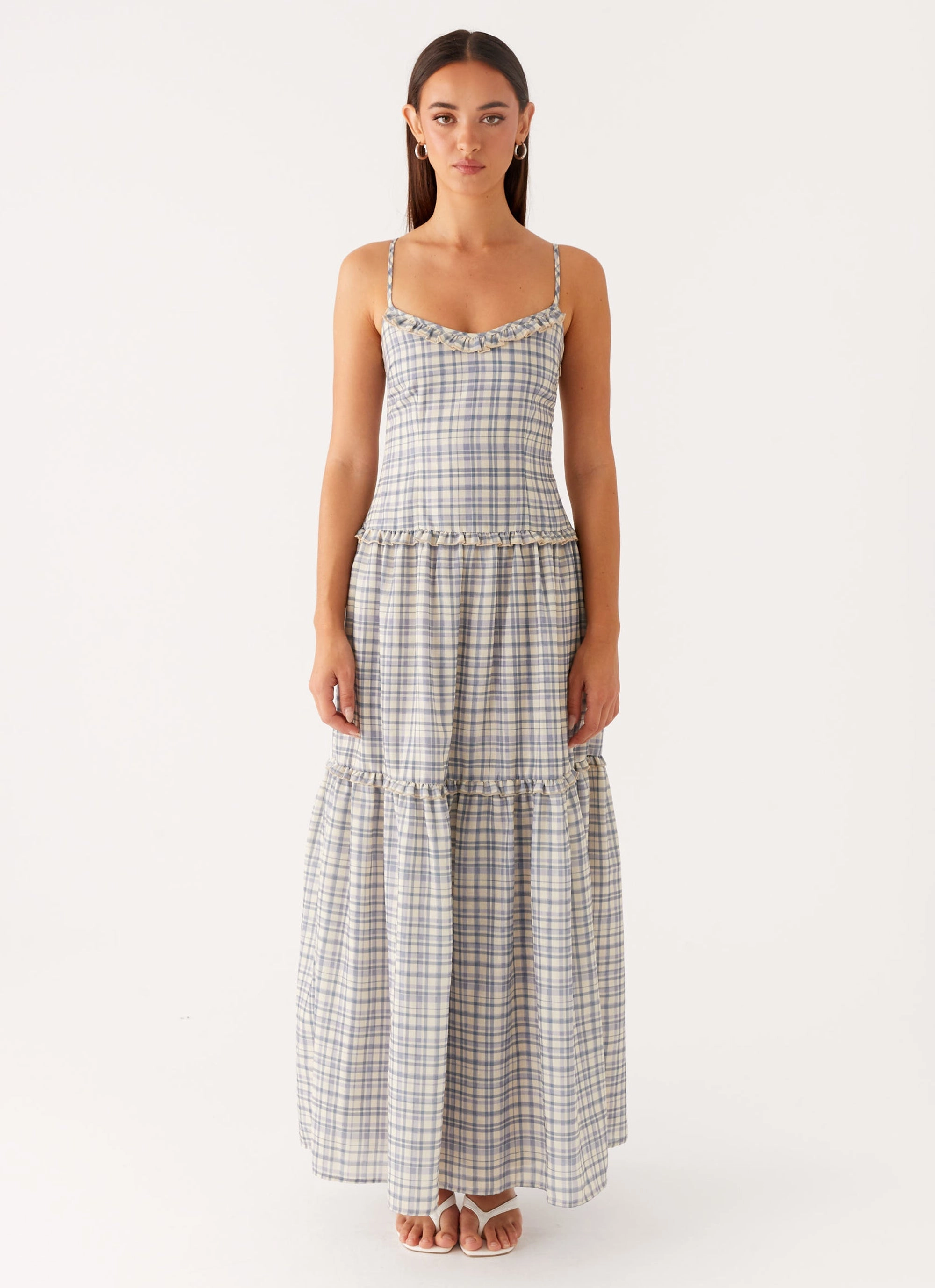 Hermie Midi Dress - Check