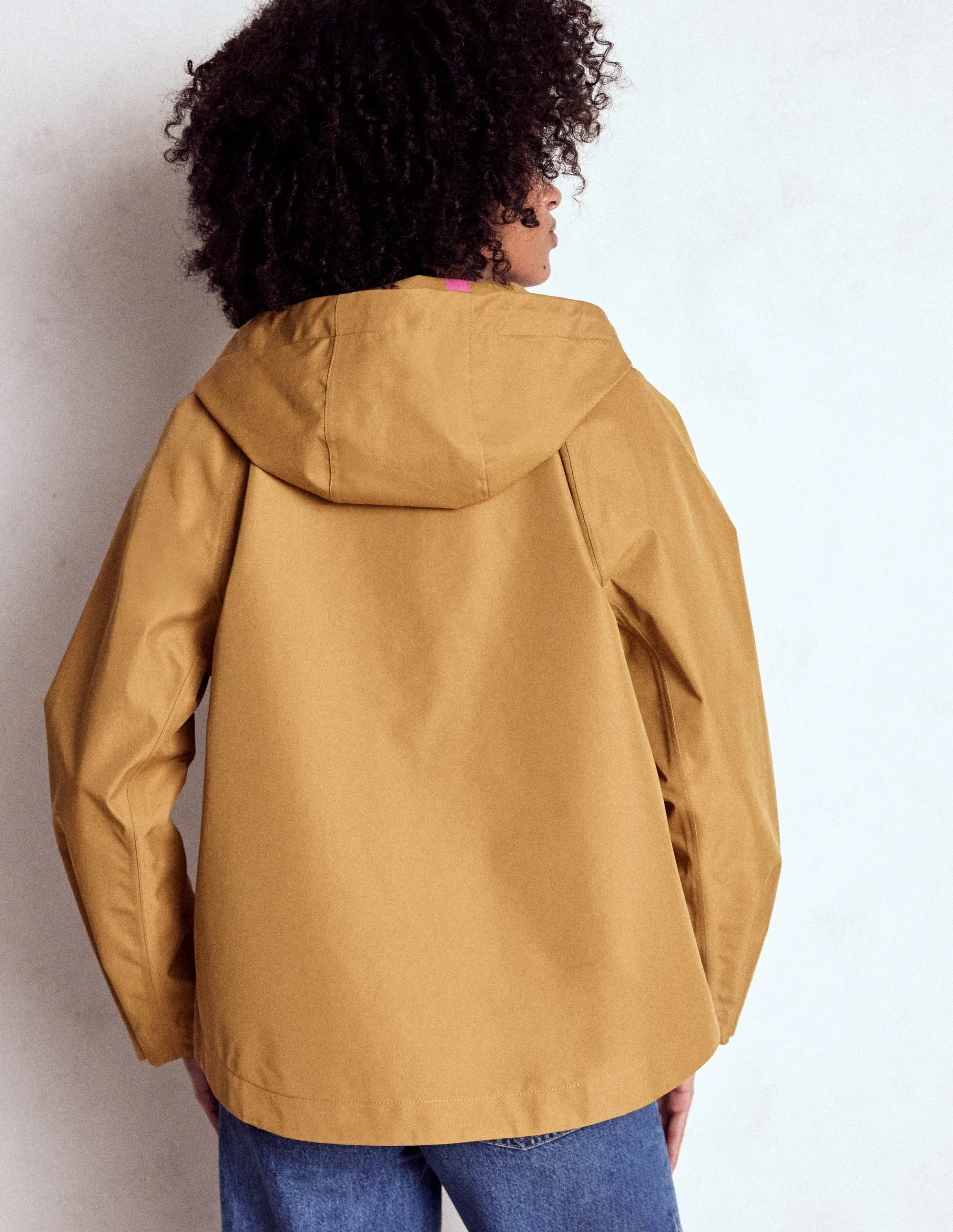 Cropped Rain Mac-Hazelnut Brown Ergonomic Mobility Cut