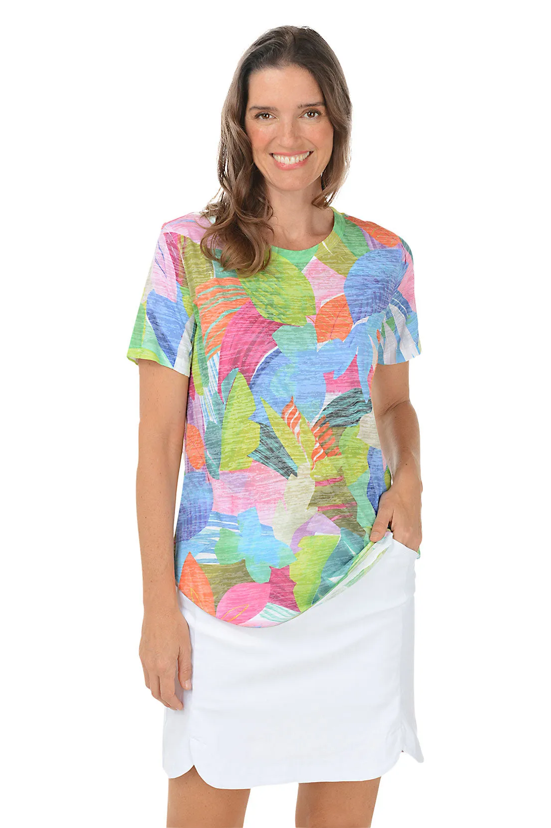 Hideaway Short Sleeve Burnout Tee Reflective Logo Detail