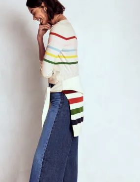 Olivia Long Sleeve Breton-Oatmeal Marl Placed Breton Simple Pullover