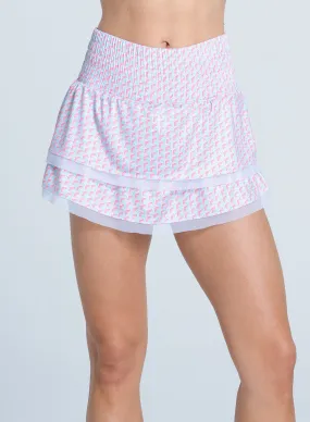 Flexible Gusset Design Chilly Weather High Waist Groovy Skirt-13.5"