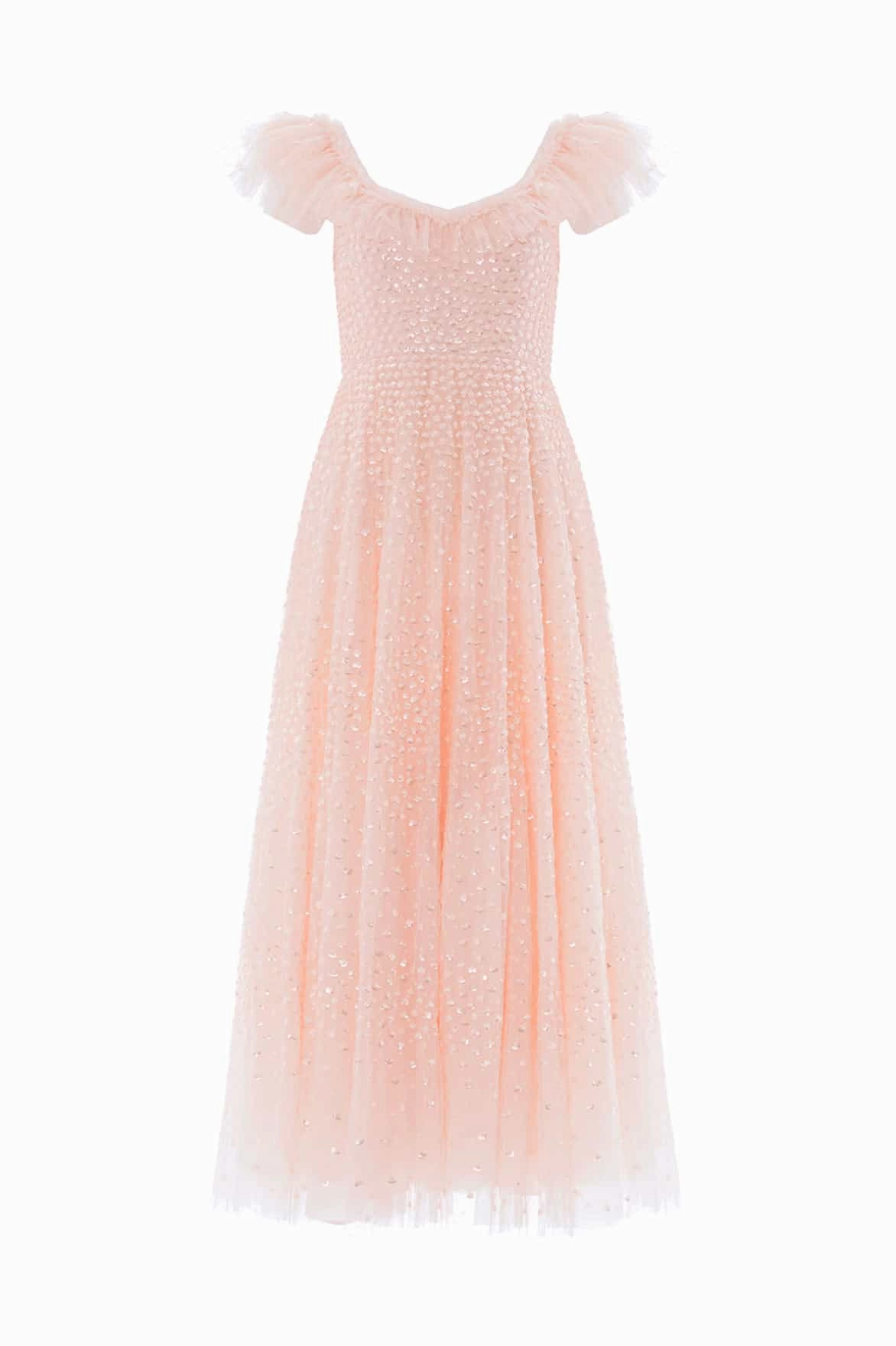 Travel Essential Travel-Essential Scatter Dot Ruffle Backless Ballerina Dress