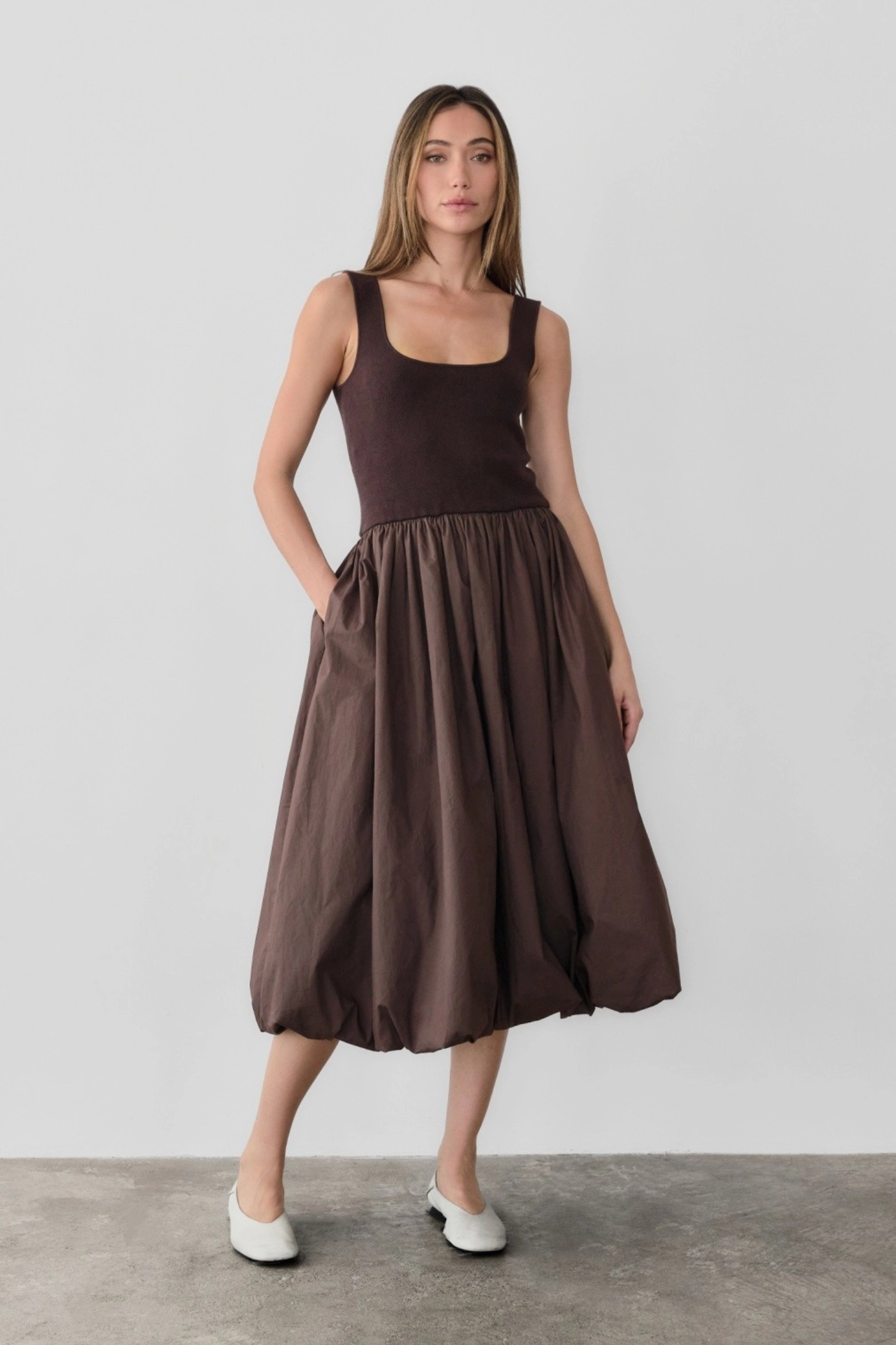 BELLA MIDI DRESS Relax Draping
