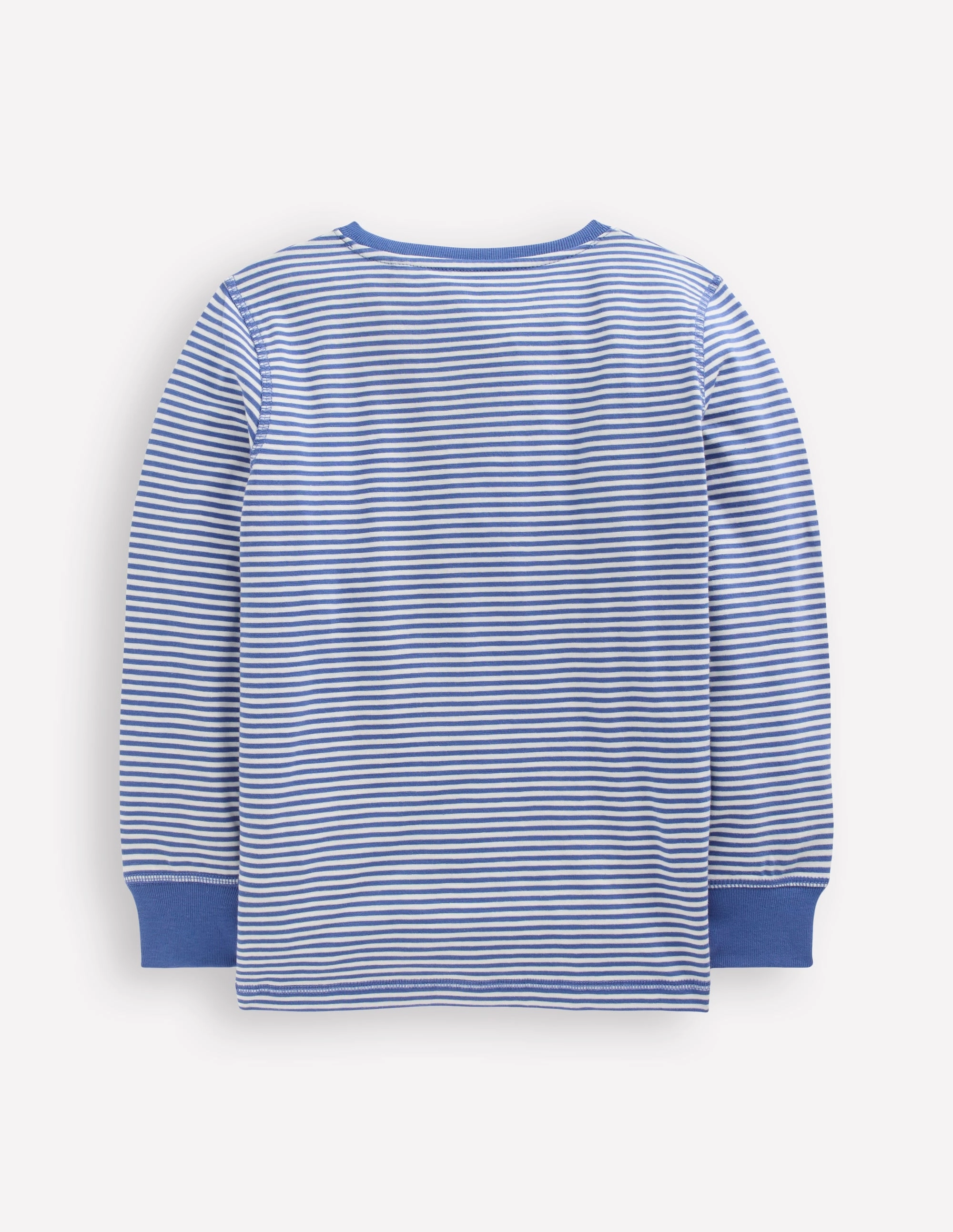 Everyday Henley T-shirt-Bluejay Stripe RubberizedGrip Flowing Design