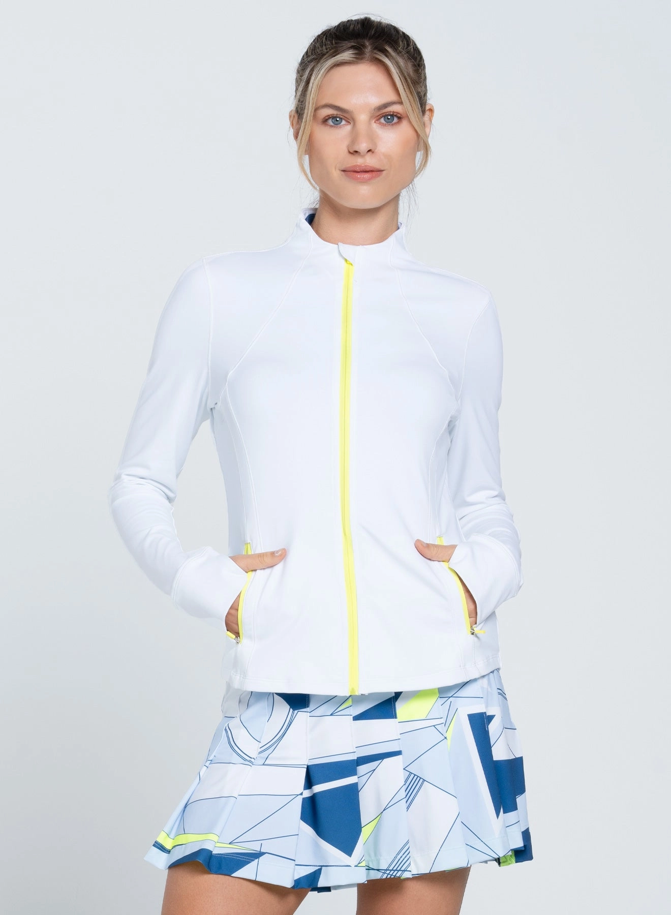 High Neck Zip Jacket TaglessNecklineComfort