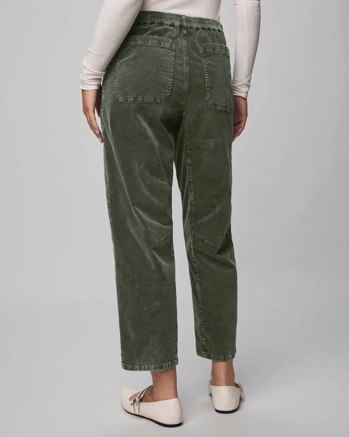 Carissa Corduroy Pant in Green Spruce Stylish Layers Supportive Waistband