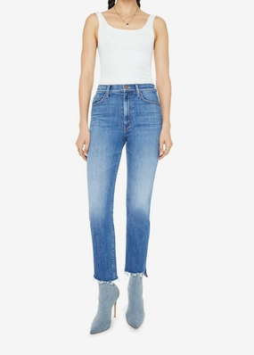 High Waisted Rider Ankle Step Fray in Loafers and Lassos All Time Basic