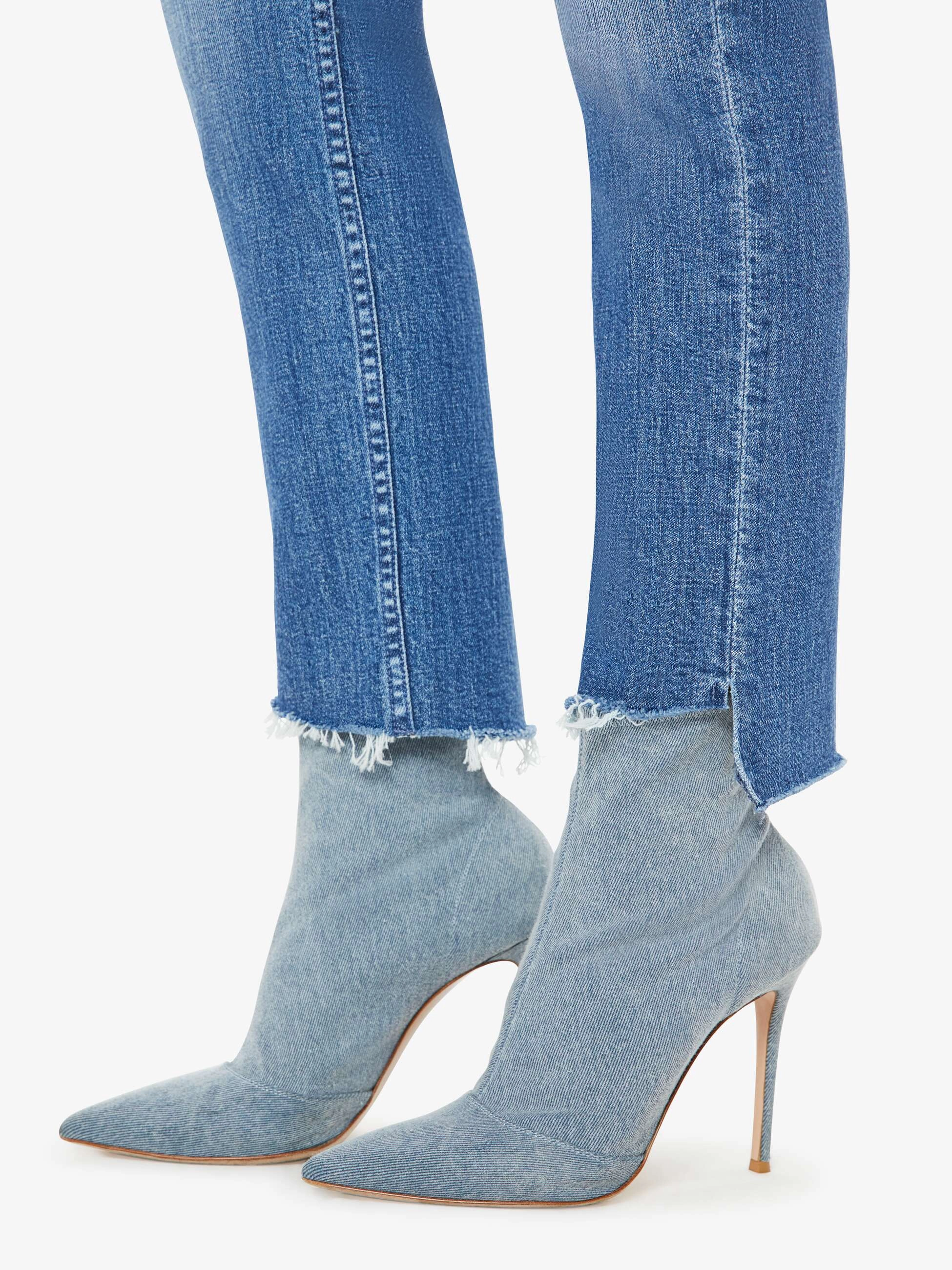 Softened Texture High Waisted Rider Ankle Step Fray in Loafers and Lassos