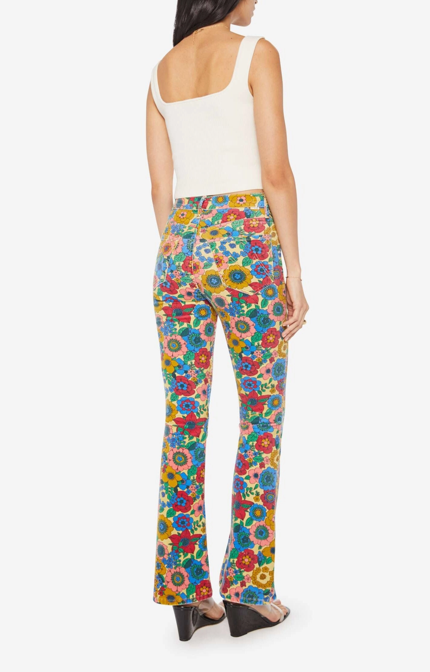 Modern Fit High Waisted Weekender Skimp in Track And Flower Fields