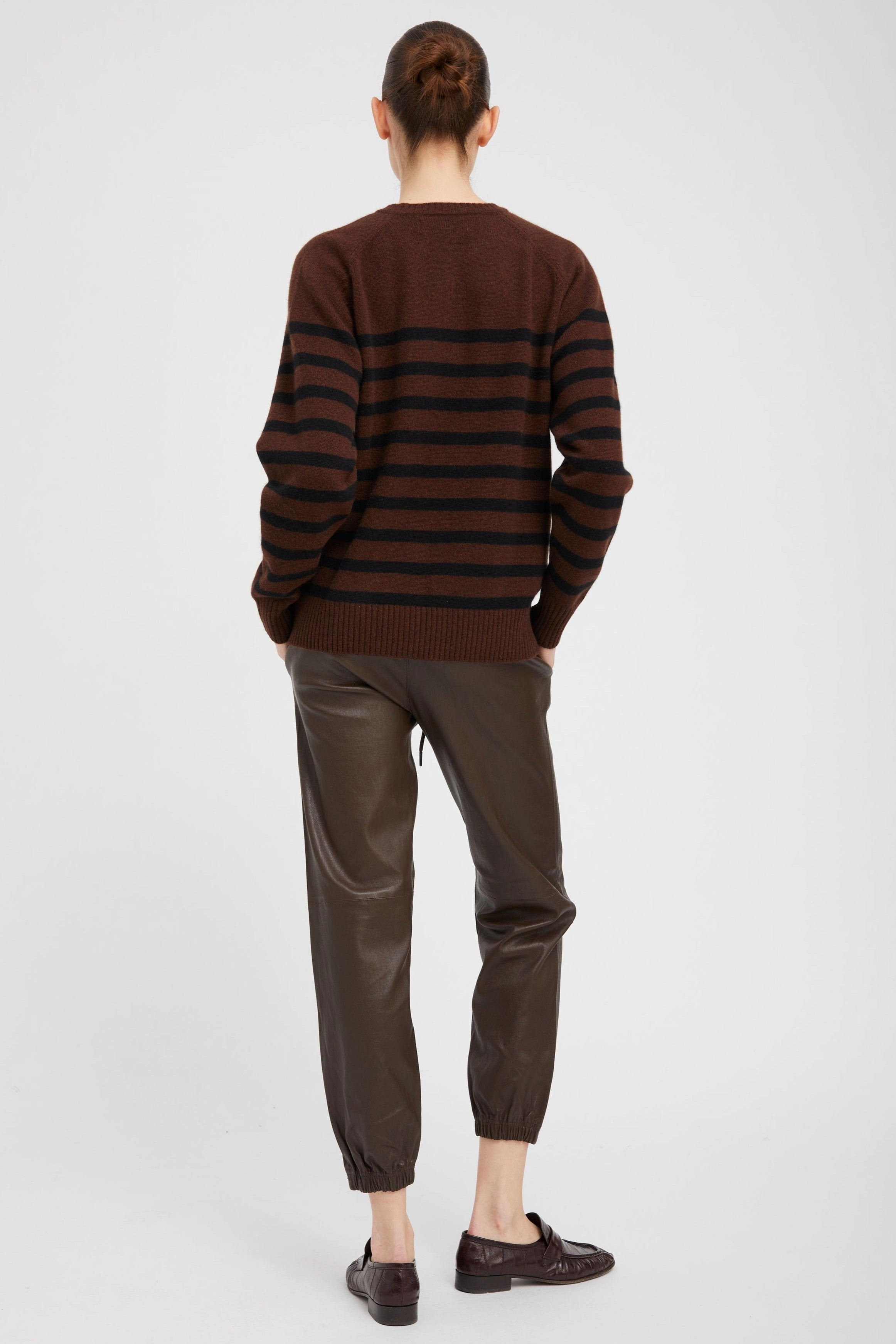 Americano Striped Cashmere Crewneck Chic Look