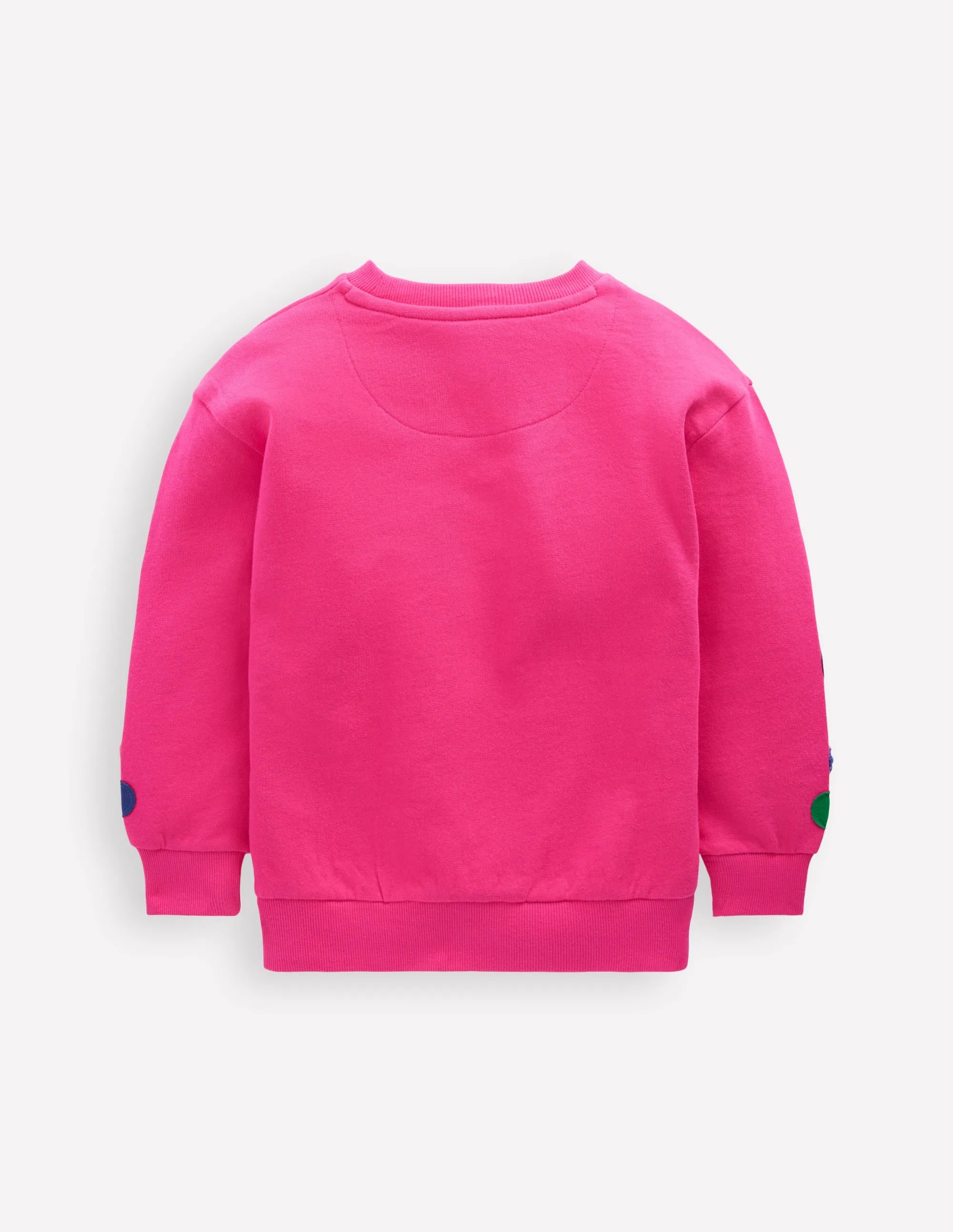 Bobbie Appliqu Sweatshirt-Raspberry Pink Flowers Office Casual HighThreadCount