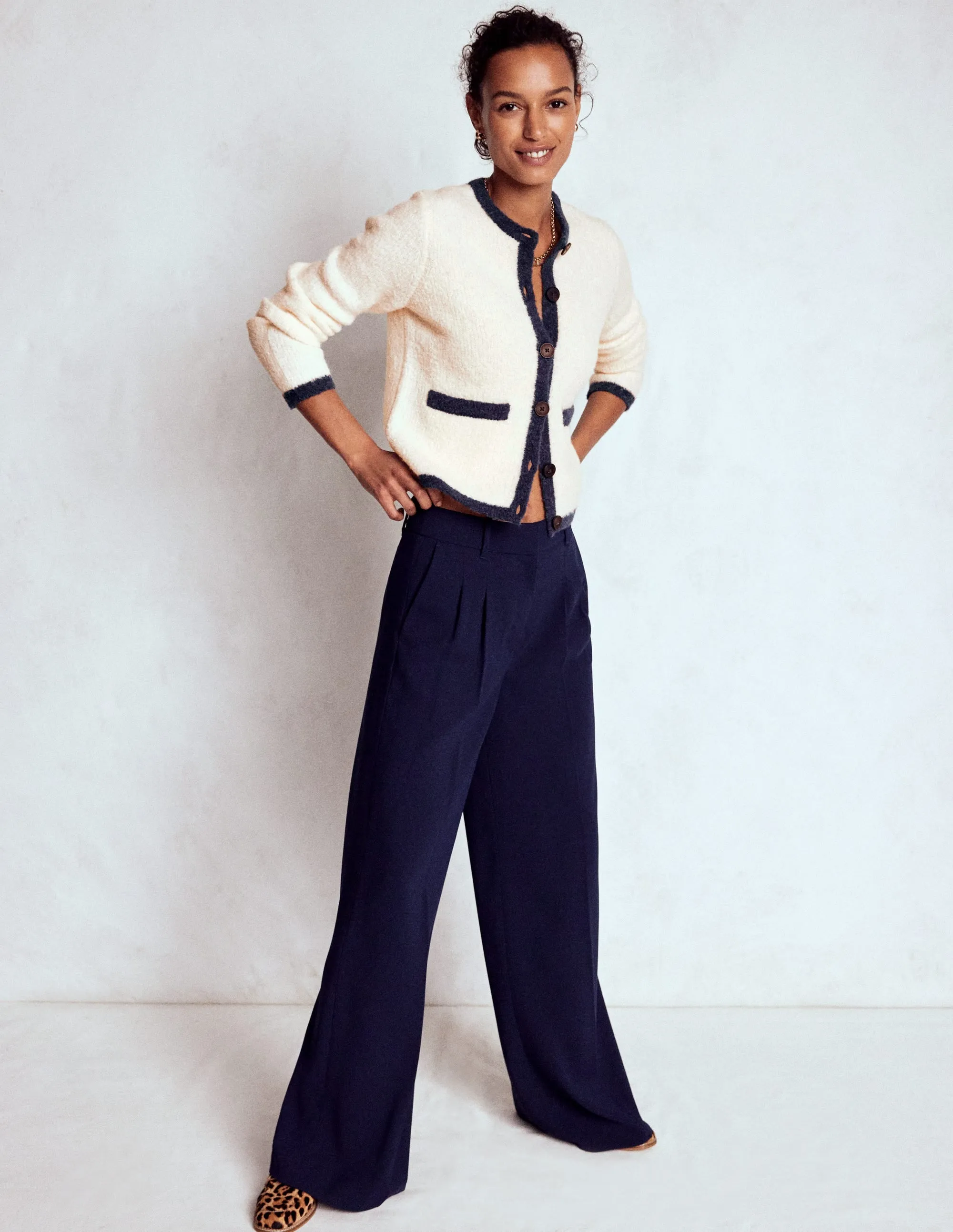 Holly Boucle Knitted Jacket-Warm Ivory, Boucle Just Right